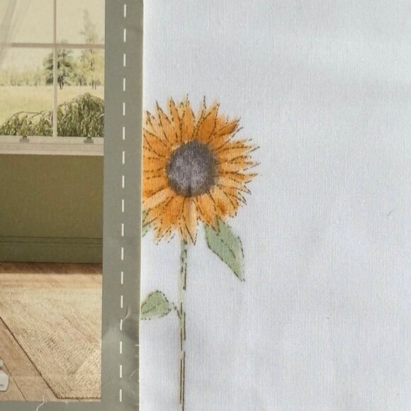 Sophie Allport London SUNFLOWERS COTTON Percale QUEEN Size Sheet Set - Picture 1 of 5